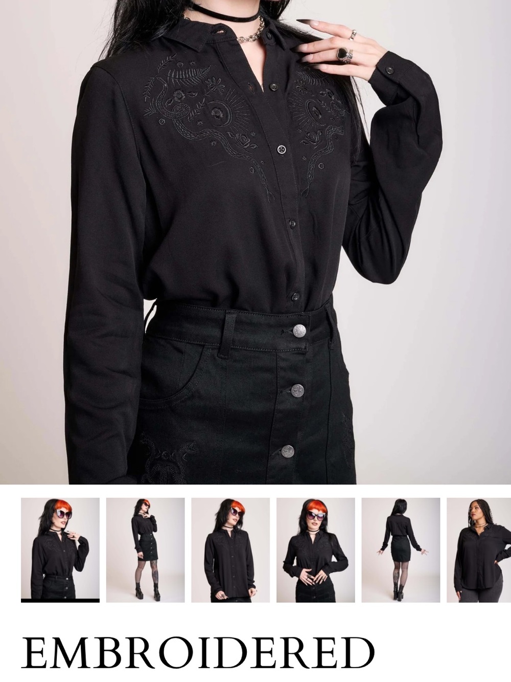 EMBROIDERED RELICS BUTTON
UP SHIRT